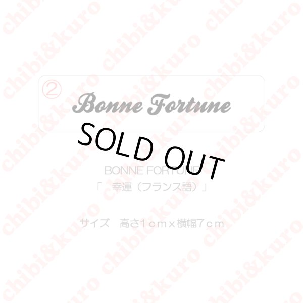 画像1: 【50％OFF】BONNE FORTUNE・幸運（フランス語）(4)  高さ1cmx7cm (1)