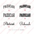 画像1: 文字ロゴ【Paducah】10〜29ｃｍ幅 (1)