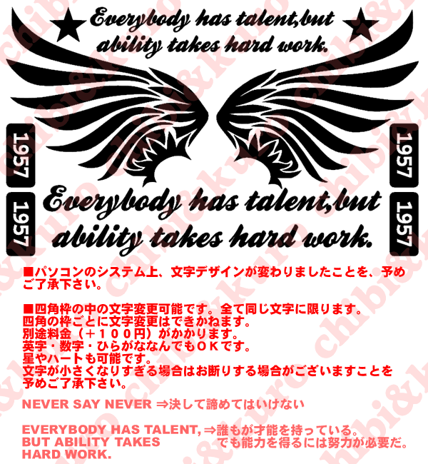 文字変更可能 羽根 文字ロゴアイロンシート
