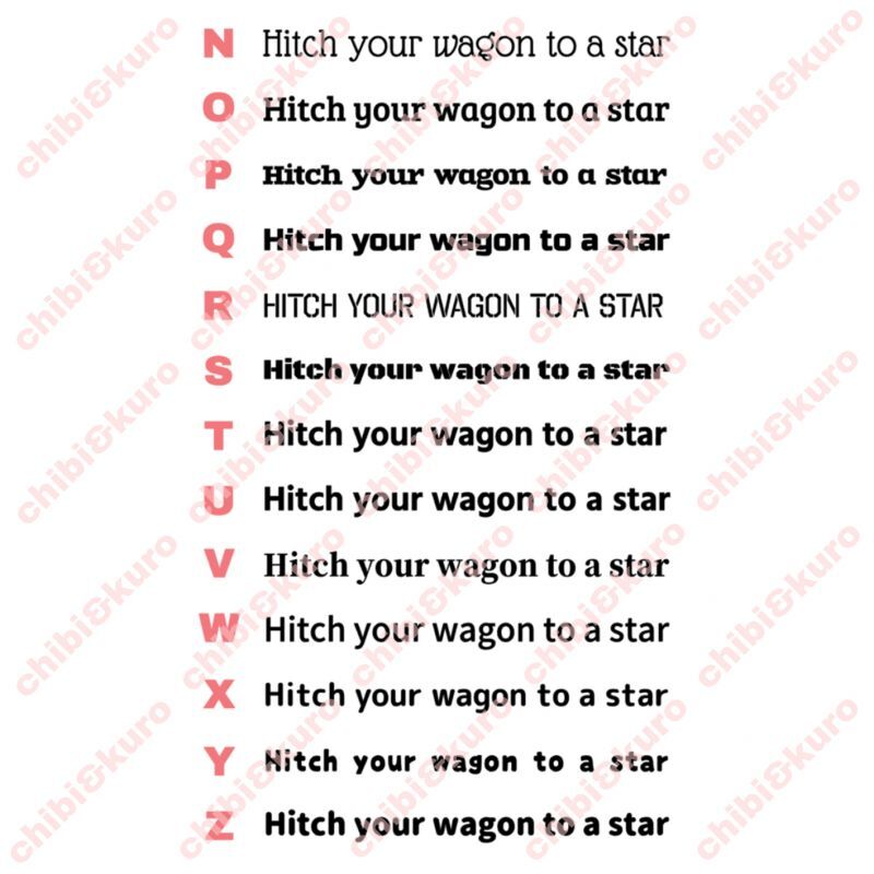 サイズ＆文字が選べることわざステンシルシート☆星に車をつなげ/Hitch your wagon to a star